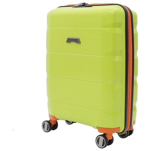 Чемодан FABRETTI, 40 л, размер S, зеленый чемодан fabretti 45 л размер s синий