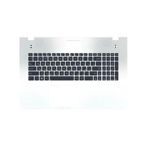 Клавиатура для ноутбука Asus N76Vb, N76Vm, N76Vz, N76Vj черная, с подсветкой, верхняя панель в сборе