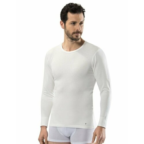 Термобелье верх Cacharel, размер XL, белый мужская футболка с длинным рукавом с круглым вырезом и подкладкой