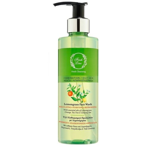 Fresh Line Гель для лица Lemongrass Face Wash, 220 мл therapy clean для дерева и мебели очищающее средство и полироль с эфирными маслами 473 мл 16 жидк унций