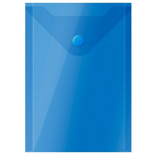OfficeSpace Папка-конверт на кнопке А6, пластик 150 мкм, синий