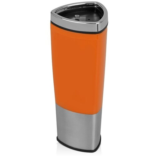Кружка с термоизоляцией «Пиренеи», оранжевый/серебристый