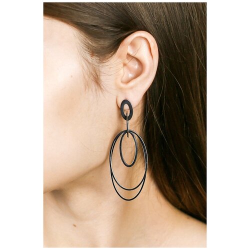 Серьги пусеты MASTERSKAYA SKOKOVAYANA ACCESSORIES, нержавеющая сталь, бижутерный сплав, серебряный