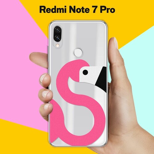 Силиконовый чехол Фламинго на Xiaomi Redmi Note 7 Pro силиконовый чехол черные ромбы на xiaomi redmi note 7 note 7 pro сяоми редми ноут 7 ноут 7 про с эффектом блика