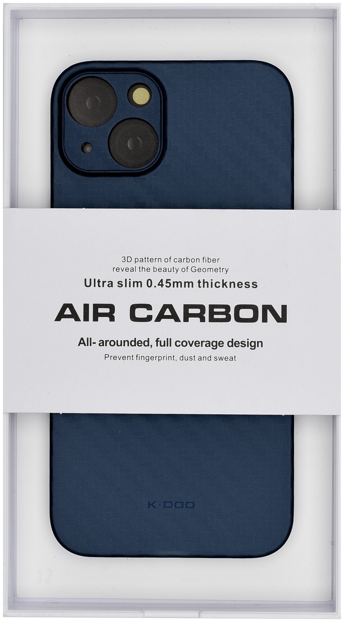Чехол для iPhone 13 AIR Carbon-Синий