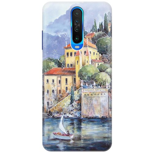 фото Cиликоновый чехол на xiaomi redmi k30 / сяоми редми к30 с принтом "город у моря" gosso