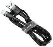 Кабель Baseus Cafule special edition USB - Lightning (CALKLF), 2 м, 1 шт, черный/серый