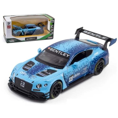 Модель мет. Bentley Continental GT3 1:32 инерц. свет, звук. откр. двери и капот арт.664998/71373 машина металл уаз профи скорая 14 см свет звук откр двери желтый инерц в коробке