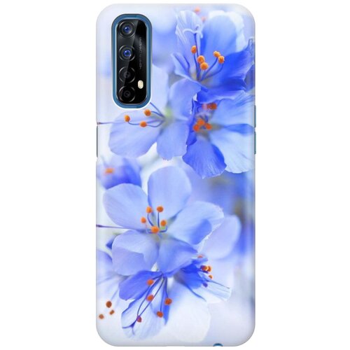 фото Cиликоновый чехол на realme 7 / рилми 7 с принтом "лазурные орхидеи" gosso