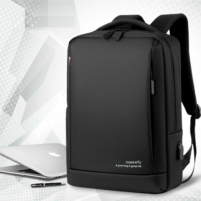 Рюкзак с разъемом USB, черный/ рюкзак для ноутбука 15,6