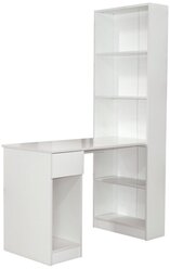 Стол компьютерный Mobi со шкафом комбинированным Лайт 10.01 цвет белый гладкий