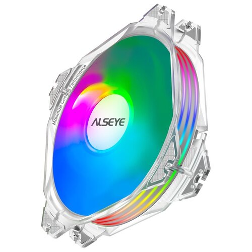 Система охлаждения для корпуса ALSEYE M120-PB / M120-PT, прозрачный/RGB вентилятор alseye m120 pb 120 мм 3 pin 4 pin molex m120 pb