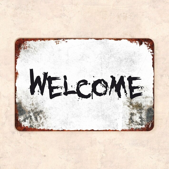 Табличка "Welcome", 30х20 см, УФ-печать, ПВХ