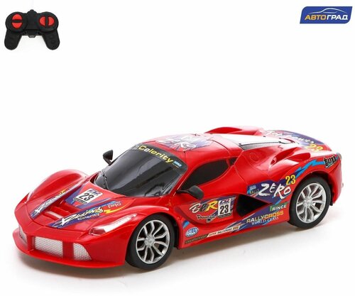 Машина игрушка радиоуправляемая СпортКар, работает от батареек, цвет красный