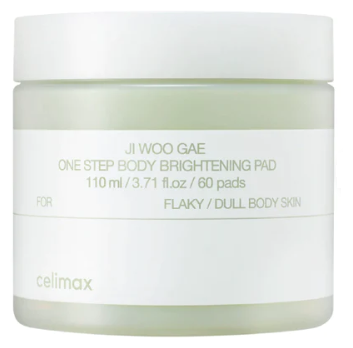 Осветляющие пэды для тела с PHA кислотами Celimax Ji Woo Gae One Step Body Brightening Pad, 110 мл (60 шт)