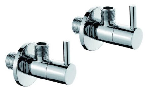 фото ViEiR комплект угловых кранов 1/2 для подключения гибкой подводки смесителя (2 шт.)