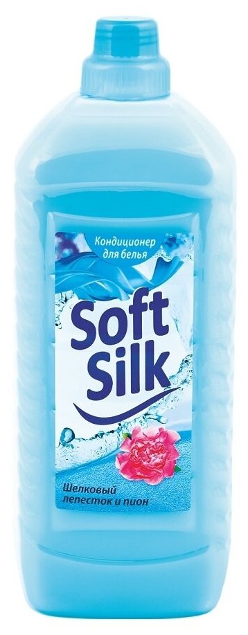 SOFT SILK Кондиционер для белья Шелковый лепесток и пион, 2 л, 2 кг, 1 шт.