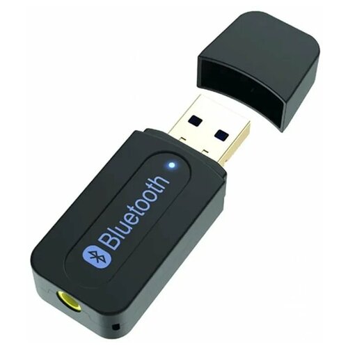 Беспроводной музыкальный приемник Bluetooth ресивер AUX 3.5 USB / B02 черный