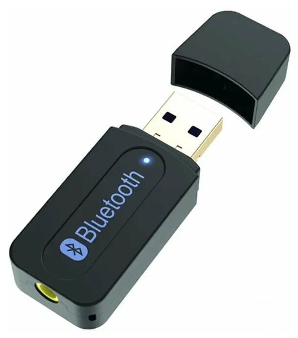 Беспроводной музыкальный приемник Bluetooth ресивер AUX 3.5 USB / B02 черный