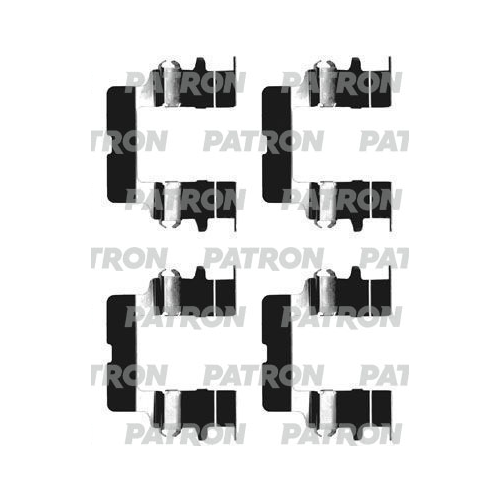 PATRON PSRK1089 Комплект монтажный тормозных колодок дисковых MITSUBISHI:COLT III 06.90-05.92, COLT IV 04.92-04.96, ECLIPSE I 04.91-11.95, ECLIPSE II 12.95-04.99, GALANT IV 11.88-10.92, GALANT IV С 1шт