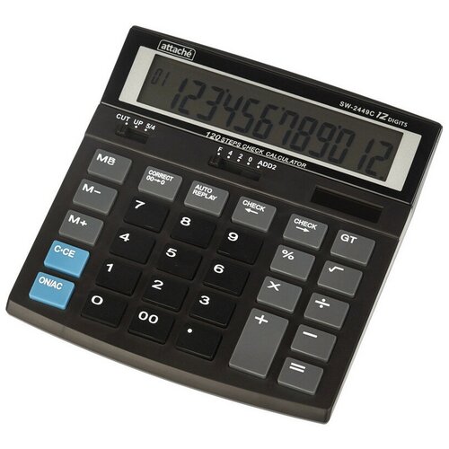 Калькулятор настольный КОМПАКТНЫЙ Attache SW-2449C 12 разр. 120 шагов