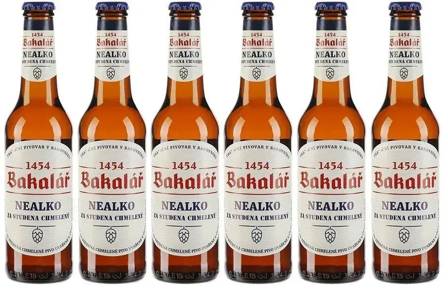 Пиво безалкогольное Bakalar Nealko Za Studena Chelemy светлое фильтрованное 0,5%, 330 мл - фото №2