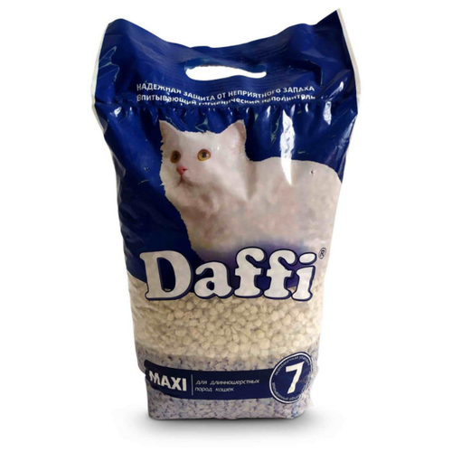 Гранулированный наполнитель в туалет для кошек Daffi MАXI 7л впитывающий наполнитель daffi минеральный extra 15л 1 шт