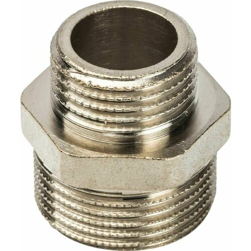 Ниппель переходной STOUT HH 3/4 x 1/2 никелированная латунь SFT-0004-003412 GENERAL FITTINGS 2 шт ниппель stout hh 3 4 никелированная латунь sft 0004 003434 general fittings 4 шт