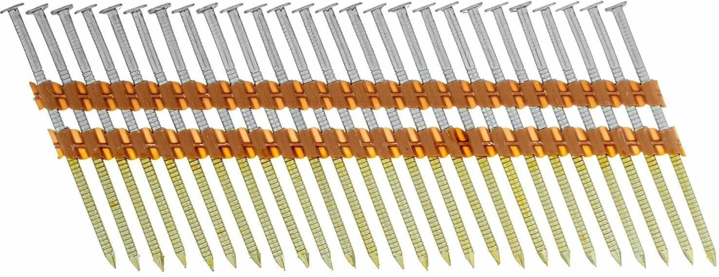 Гвозди для пневматического нейлера (оцинк.), длина - 75 мм, диам. - 2,9 мм, 2000 шт. Denzel - фотография № 4