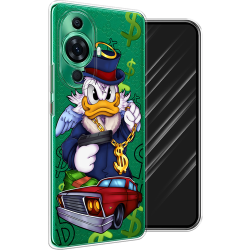 Силиконовый чехол на Huawei Nova 11 Pro / Хуавей Нова 11 Про Scrooge McDuck with a Gold Chain, прозрачный силиконовый чехол на huawei nova 5i хуавей нова 5i scrooge mcduck with a gold chain прозрачный