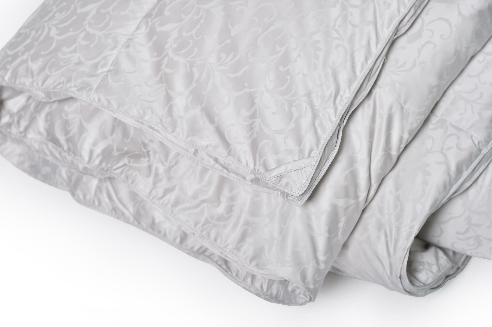 Одеяло пуховое BelPol Евро / DIAMOND / 200x220 / всесезонное с наполнителем белый гусиный пух в сатин-жаккарде - фотография № 3