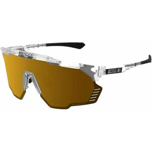 Солнцезащитные очки Scicon, монолинза, ударопрочные, спортивные, зеркальные, бесцветный