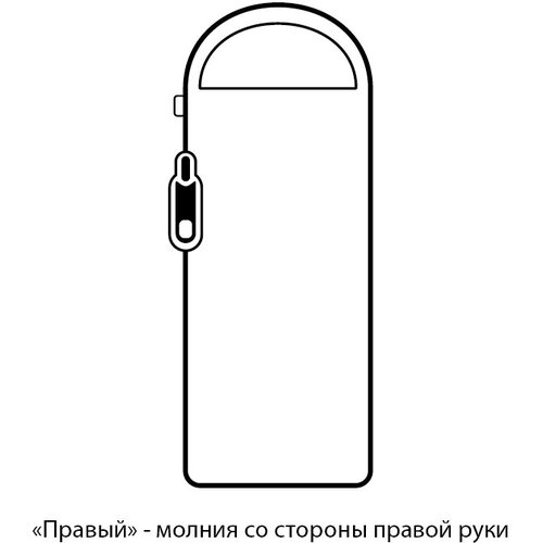 Мешок спальный Naturehike Envelope M180, (190+30)х80 см, (правый) (ТК: +12C), зеленый