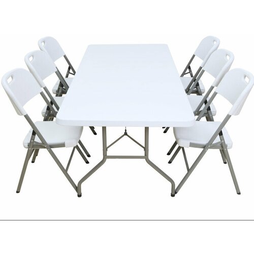 Стол-книжка, кейс туристический складной 181х74,5х74,5 , пластиковый, белый