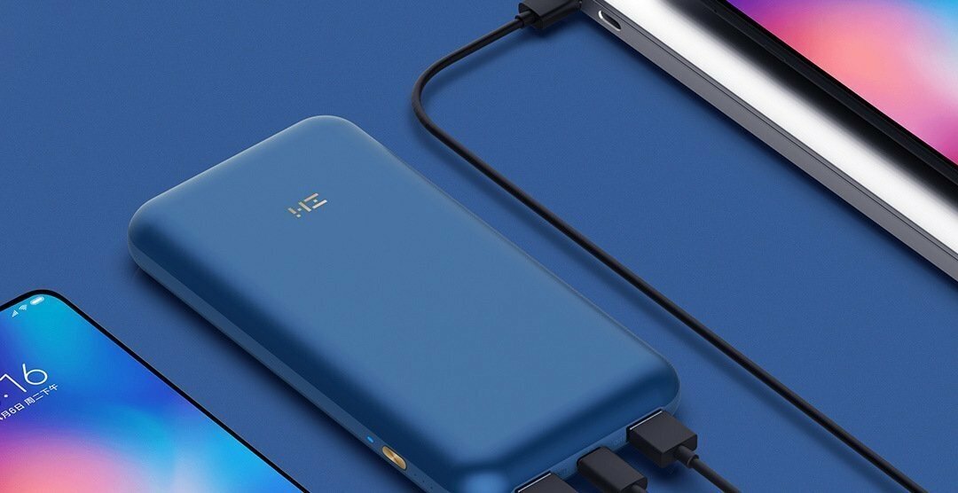 Внешний аккумулятор (Power Bank) XIAOMI ZMI 10 PRO, 20000мAч, темно-синий [qb823 dark blue] - фото №17