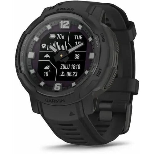 Умные часы Garmin INSTINCT CROSSOVER Solar Tactical Edition, черный