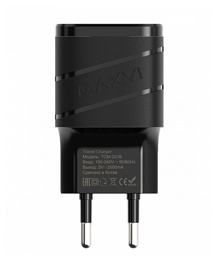 Сетевое зарядное устройство MAXVI TCM-201B 12 Вт