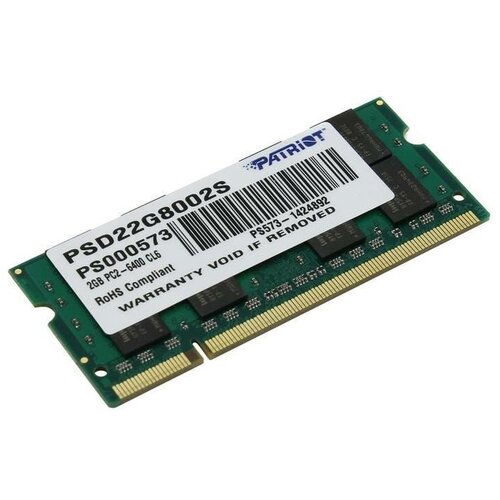 Модуль памяти Patriot DDR2 2ГБ 800 SO-DIMM Ret 214800₽