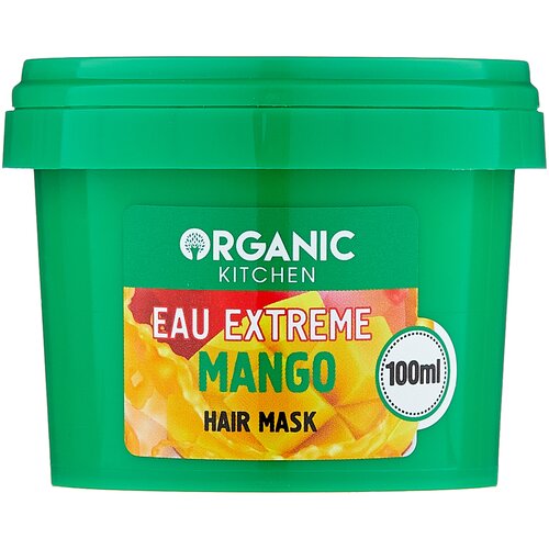 Organic Kitchen bloggers Маска для волос Вкусное питание eau extreme mango, 150 г, 100 мл, банка