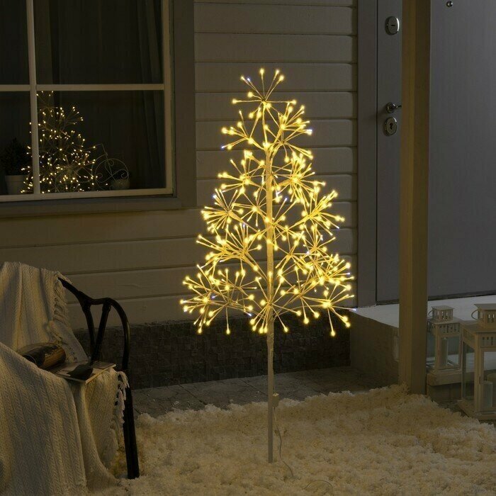 Светодиодное дерево "елка" 1.5 м, 324 LED, мерцание, 220 В, свечение теплое белое