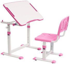 Комплект Cubby детская растущая парта трансформер для школьника и стул Olea 67x47 см pink