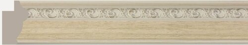 Изображение товара Молдинг, интерьерный багет 32х18х2400 мм, цвет лен. Cosca. Набор 6шт.