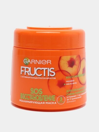 Маска для волос Garnier Fructis SOS-восстановление, для секущихся и очень поврежденных волос, 300 мл - фото №8