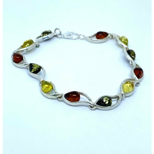 Жесткий браслет RDS, янтарь, размер 18 см