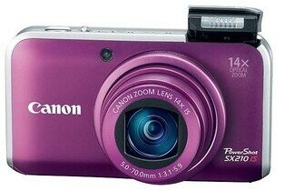 Фотоаппарат Canon PowerShot SX210 IS, фиолетовый