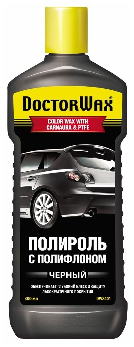 фото DoctorWax полироль для кузова с полифлоном DW8401 черный