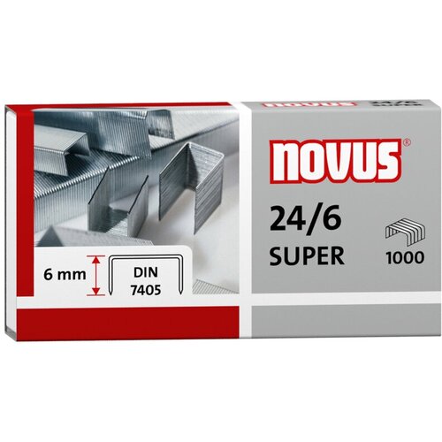 Скобы для степлеров Novus, №24/6, оцинкованные, 1000шт. (040-0026), 100 уп.