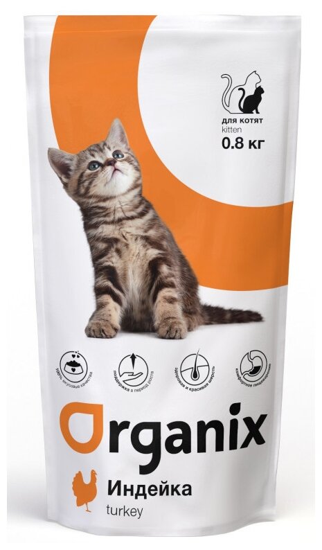 Organix (Органикс) для котят с индейкой (kitten turkey) 0,8 кг