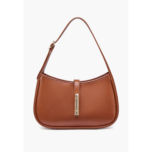 Сумка хобо mascotte фактура гладкая матовая коричневый 8999₽