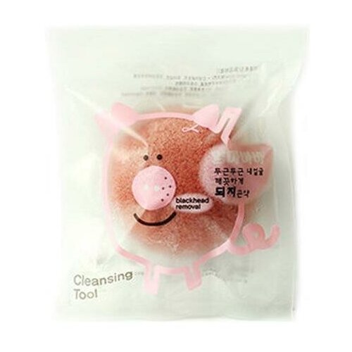 Dr Lola спонж Face Cleansing Pig Hemisphere Konjac volcanic pore розовый